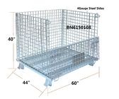 Super Wide Collapsible Wire Container Storage Cages 60”X44”X40” 3000 Pounds Capacity supplier