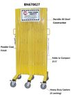 Yellow Folding Barrier Gate Accordion Safety Barriers Max Opening 20’ X 52 ½” High supplier
