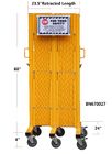 Yellow Folding Barrier Gate Accordion Safety Barriers Max Opening 20’ X 52 ½” High supplier