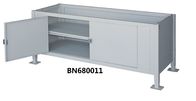 Movable Heavy Duty Steel Work Bench , Industrial Cabinet Work Table 30 Inch Depth supplier
