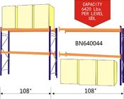 BN640034 Industrial Pallet Racks Heavy Duty Warehouse Shelving 2 Inch Adjustable Beam supplier