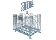 Heavy Duty Collapsible Wire Container Horizontal Full Divider BN6150108 Silver Color supplier