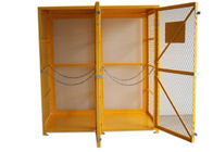 Expanded Metal Oxygen Cylinder Storage Cages , Twin Door Gas Can Storage Cabinet supplier