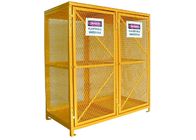 Expanded Metal Oxygen Cylinder Storage Cages , Twin Door Gas Can Storage Cabinet supplier