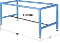 Heavy Duty Height Adjustable Production Workbench Blue Color 72” Wide and 30” Deep supplier