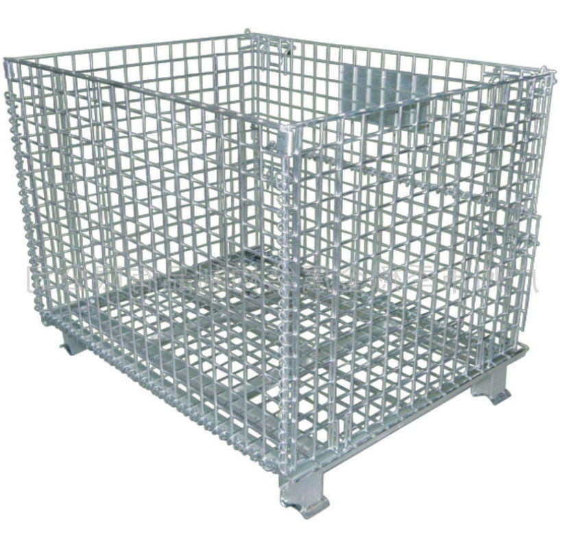 Durable Collapsible Wire Container Industrial Wire Storage Bins 47”X40”X35” supplier