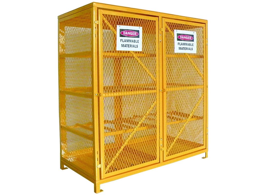 Double Door 65 Inch 16 Cylinder Storage Cabinet Wire Cage Storage Lockers Horizontally supplier