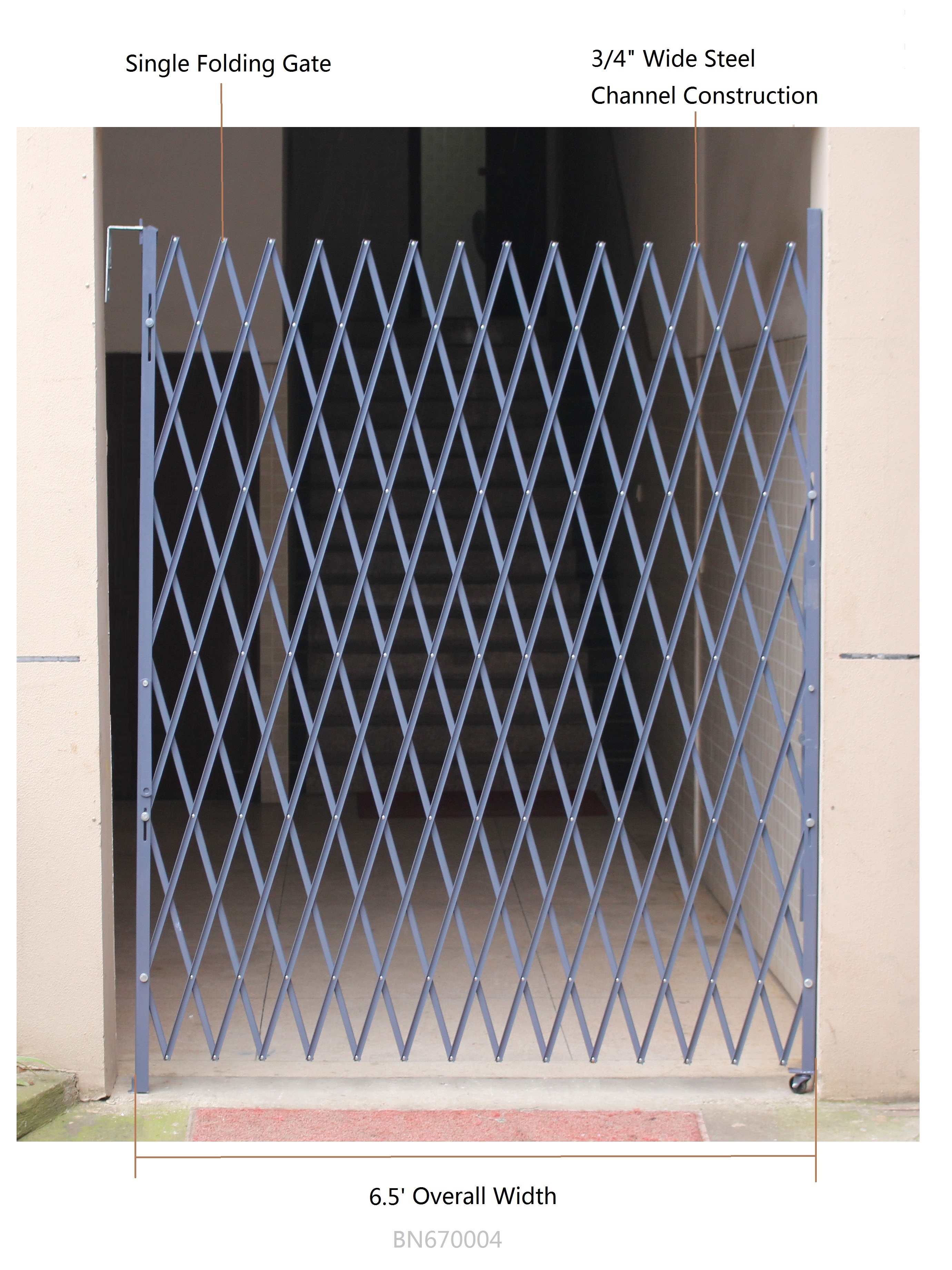 Interior Steel Folding Security Gates For Patio Doors Anti