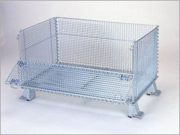 China Super Wide Collapsible Wire Container Storage Cages 60”X44”X40” 3000 Pounds Capacity factory