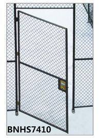 China Grey Color Wire Mesh Partition Panels Single Hinged Security Cage Door Antirust factory
