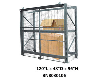 China Heavy Duty Steel Pallet Rack Security Cage Systems 10&#039;*4&#039; *8&#039; High Sliding Door Type factory