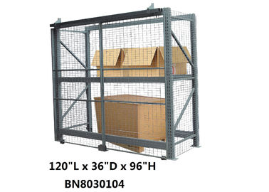 China Safeguard Products Pallet Rack Security Enclosure 120&quot; Long 36&quot; Deep Powder Coated factory