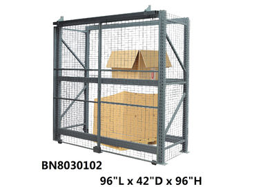 China Inventory Shrinkage Pallet Rack Security Enclosure 96*42*96 Inch Grey Color factory