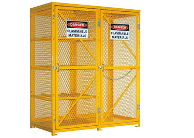 China 6 Feet Two Door Outdoor Propane Storage Cage , Gas Cylinder Storage Box Anticorrosive factory