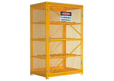 China 46” Wide 12  Cylinder Storage Cabinet Propane Tank Cage Steel Top And Bottom factory