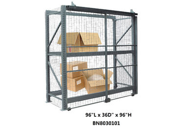 China High Strength Tool Crib Cage , Steel Mesh Storage Cages 96” Long X 36” Deep X 96” High factory