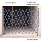 Grey Steel Folding Security Gates For Business Metal Scissor Gate Unassembled supplier