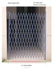 Riveted Expandable Metal Security Gate , Folding Scissor Gates With Bracket 5.5’ Open supplier