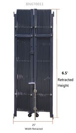 14 Gauge U Channel Steel Accordion Safety Gate , Folding Metal Security Doors Gate supplier