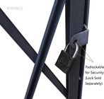 8’ High Durable Metal Accordion Gate , Grey / Black Expandable Security Gate supplier