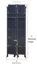 Bi Fold Industrial Steel Folding Security Gates , Warehouse Retractable Security Gate supplier