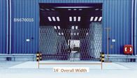 Ventilated Steel Accordion Security Gate , Double Folding Security Gate 16*8 Feet supplier