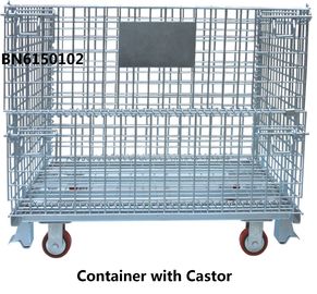 2 X 2 Wire Mesh Storage Boxes , Wire Folding Bulk Containers 4000 Lbs Capacity supplier