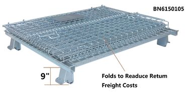 2000 Pounds Collapsible Wire Container Steel Mesh Storage Bins 40x 32x 33 Inch supplier