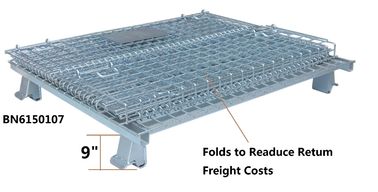 1000 Pounds Collapsible Steel Mesh Containers , Welded Mesh Storage Containers supplier