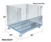 1000 Pounds Collapsible Steel Mesh Containers , Welded Mesh Storage Containers supplier
