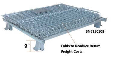 Super Wide Collapsible Wire Container Storage Cages 60”X44”X40” 3000 Pounds Capacity supplier