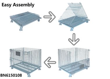 Super Wide Collapsible Wire Container Storage Cages 60”X44”X40” 3000 Pounds Capacity supplier