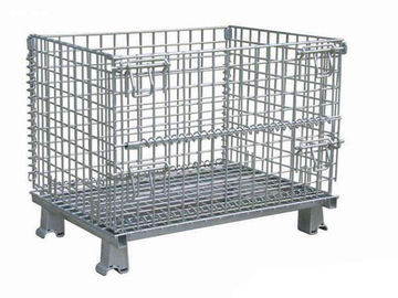 1000 Pounds Collapsible Steel Mesh Containers , Welded Mesh Storage Containers supplier