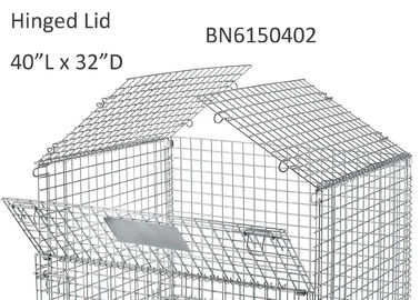 4 Gauge Collapsible Wire Container With Lockable Hinged Lids  40” Long X 32” Wide supplier