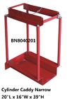 Narrow Type Compressed Gas Cylinder Storage Racks With Chain Divider / Lockable Pin supplier