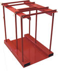 800 Lbs Capacity Gas Cylinder Caddy With Hinged Divider Bar / Steel Ramp supplier