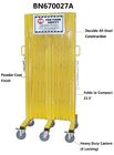 Warehouse Heavy Duty Steel Portable Folding Security Gates With Warning Label supplier
