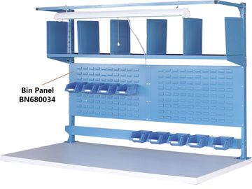 12 Gauge Steel louvered bin panels for heavy duty metal workbench Powder Coated supplier