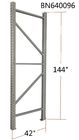 3” X 3” Section Teardrop Pallet Racking Upright Frame 4&quot; X 4 1/4&quot; Footplates supplier