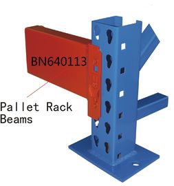 Roll Formed Steel Warehouse Racking Beams With End Clip / Removable Safety Pins supplier