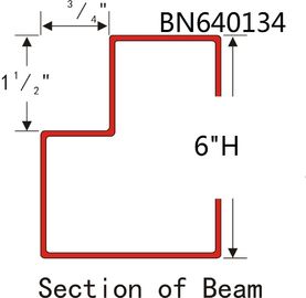 High Strength 12 GA Steel Teardrop Pallet Rack Beams Powder Coating 6&quot; Height supplier