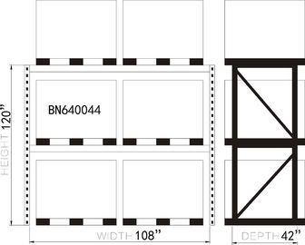 BN640034 Industrial Pallet Racks Heavy Duty Warehouse Shelving 2 Inch Adjustable Beam supplier