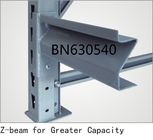Free Standing Heavy Duty Steel Storage Racks 96 Inch Long Z Beam Pairs High Strength supplier