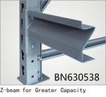 Adjustable Heavy Duty Steel Shelving Units 12 Ga Z Formed Beam 60 Inch Long supplier