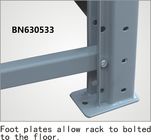 Super Wide Steel Freestanding Shelving Unit , 36 * 96 Inch Pallet Rack Upright Frame supplier