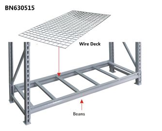 Galvanized 4 Ga Steel Wire Mesh Decking For Pallet Racking 60 X 36 Inch Silver Color supplier