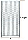 Security Woven Wire Mesh Partition Panels 10 Gauge Clinched 8 Feet High 5 Feet Width supplier