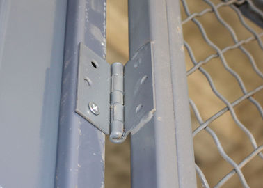 Grey Color Wire Mesh Partition Panels Single Hinged Security Cage Door Antirust supplier