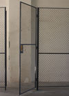 Grey Color Wire Mesh Partition Panels Single Hinged Security Cage Door Antirust supplier