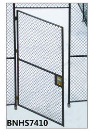 Grey Color Wire Mesh Partition Panels Single Hinged Security Cage Door Antirust supplier